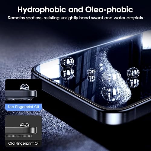 Miniatura 6 de MOCOLL - Protector de pantalla para iPhone 15 Pro Max, protector de lente de cámara para iPhone 15 Promax de 6.7 pulgadas, vidrio templado 10X,