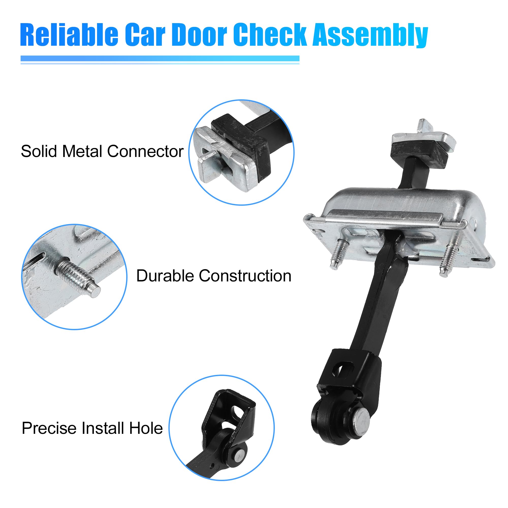 X AUTOHAUX Door Check Strap Stopper for Ford Transit MK8 V363 No.BK31V23500AD, Silver Tone, Black - Image 4