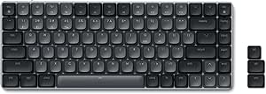 Satechi SM1 Clavier Mécanique 75% Rétroéclairé et Rechargeable avec Bluetooth– Clavier QWERTY Américain, 84 Touches – Compact pour Gaming et Bureau, pour Mac et Windows – Gris-Noir, Disposition US