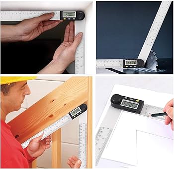 Amazon.co.jp: eSynic デジタル 角度計 分度器 200mm LCD液晶画面 自由