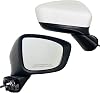 Spieg Driver Side Mirror for 2013-2014 Mazda CX-5 Power Adj Heated Glass Built-in Turn Signal Light Material White Left MA1320176