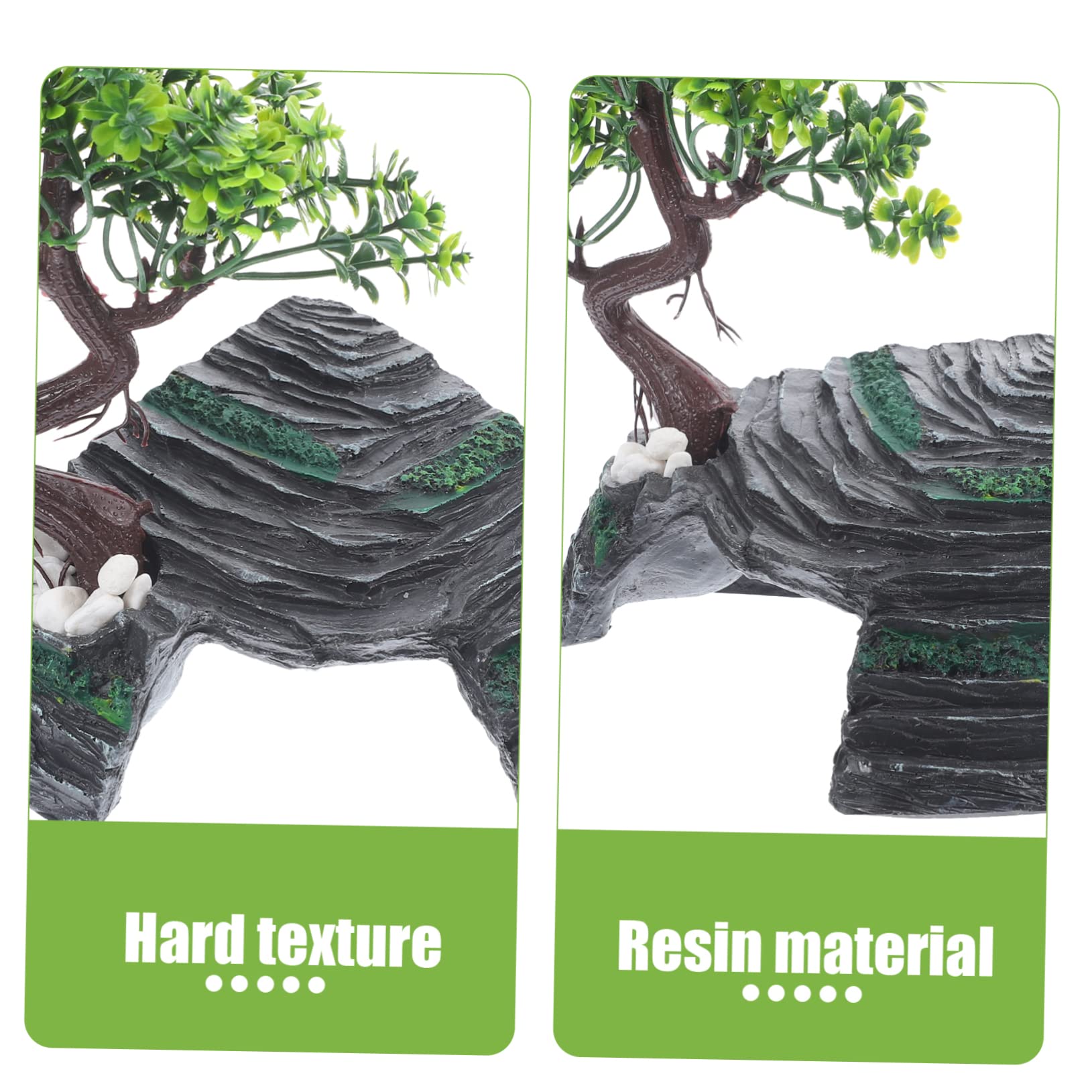 Nascondiglio per Rettili Rifugio Caverna Albero in Resina | Design Realistico Dai Colori Freschi, Riduce la Luce Diurna, Offre Riparo nel Terrario