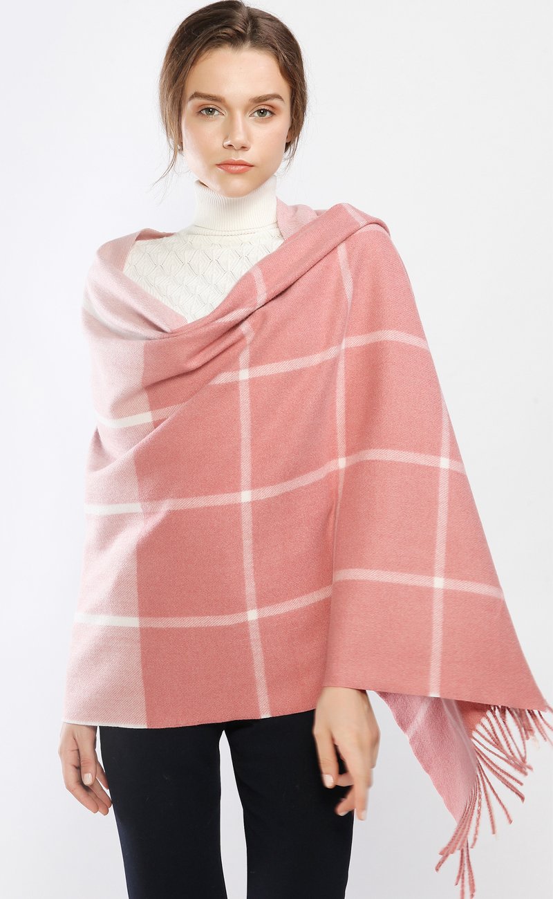 RIIQIICHY Écharpes d'hiver pour femmes, châles pashmina et écharpes pour robes de soirée, couverture chaude, écharpe surdimensionnée à carreaux