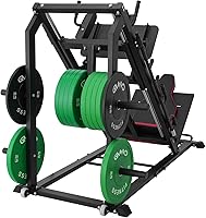 Vista 7 de GMWD Leg Press Hack Squat Machine, Leg Exercise Machine with Linear Bearing, Lower Body Special Leg Machine with Weight Storage for Quads