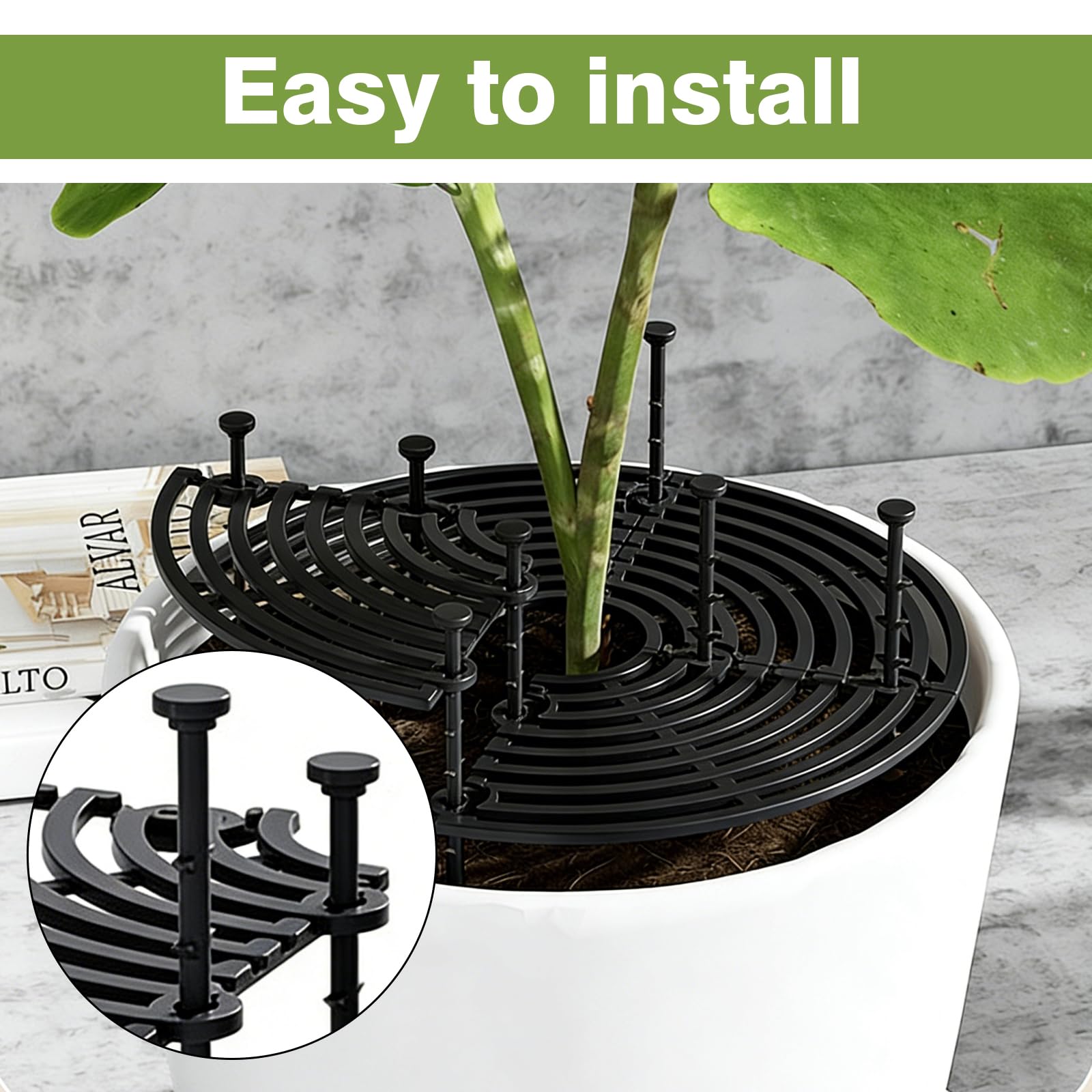 Grilles de Pots de Plantes, Cache-Pot de Fleurs Jusqu'à 30 cm de Diamètre, Idéal pour Protéger les Plantes et Garder les Sols Propres, Adapté aux Enfants