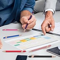 Vista 3 de 12 unidades 2 en 1 bolígrafo con punta de lápiz capacitivo, 1,0 mm de tinta negra, bolígrafo metálico con punta de lápiz capacitivo para pantallas