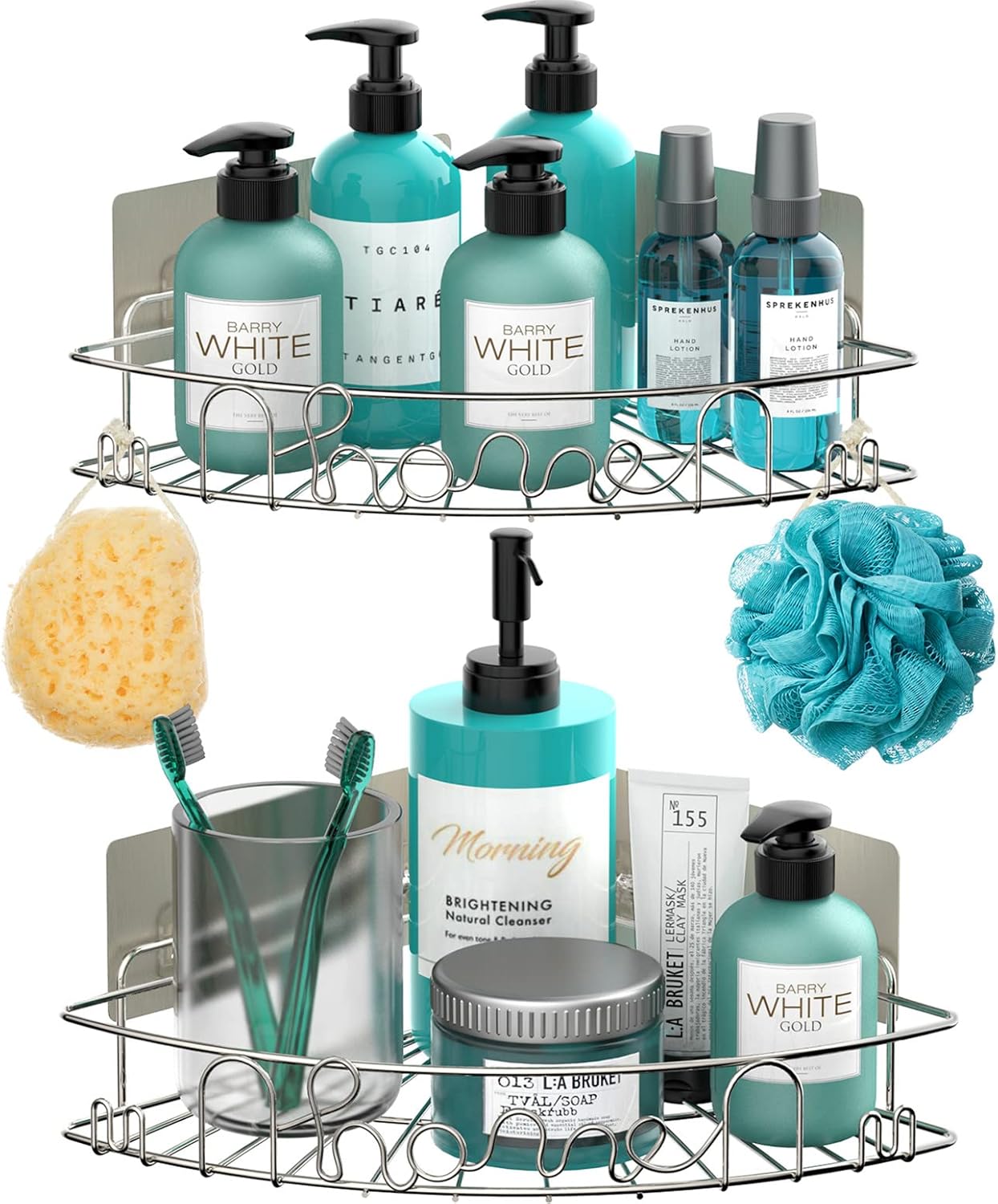 Shower Caddy Organizer Bathroom Shelf Holder with Adhesive