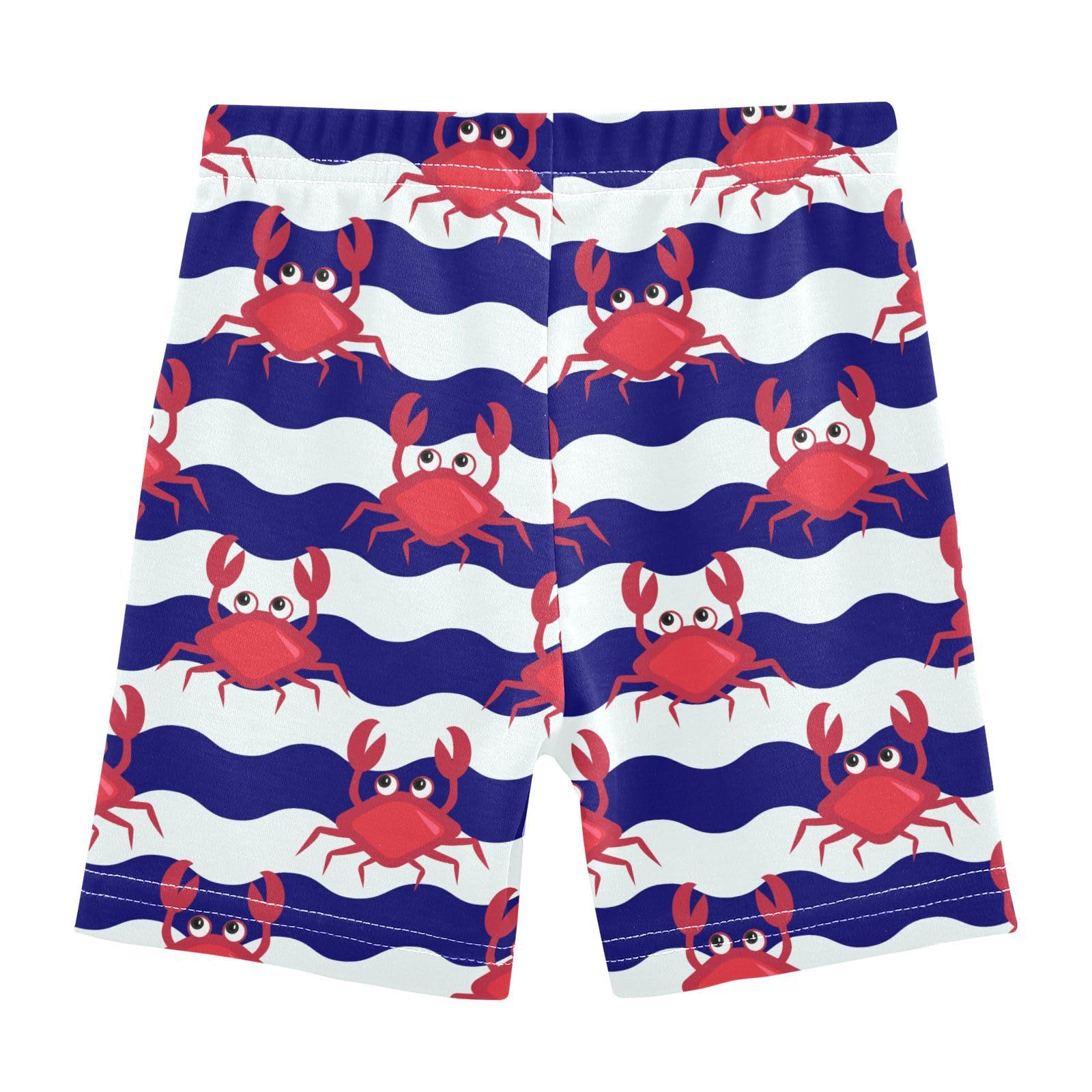 JHKKU Girls Stripes Crab Shorts Cotton Cartwheel Bike Kids Biker Under Dress Dance Short Girl Clothes 8Y