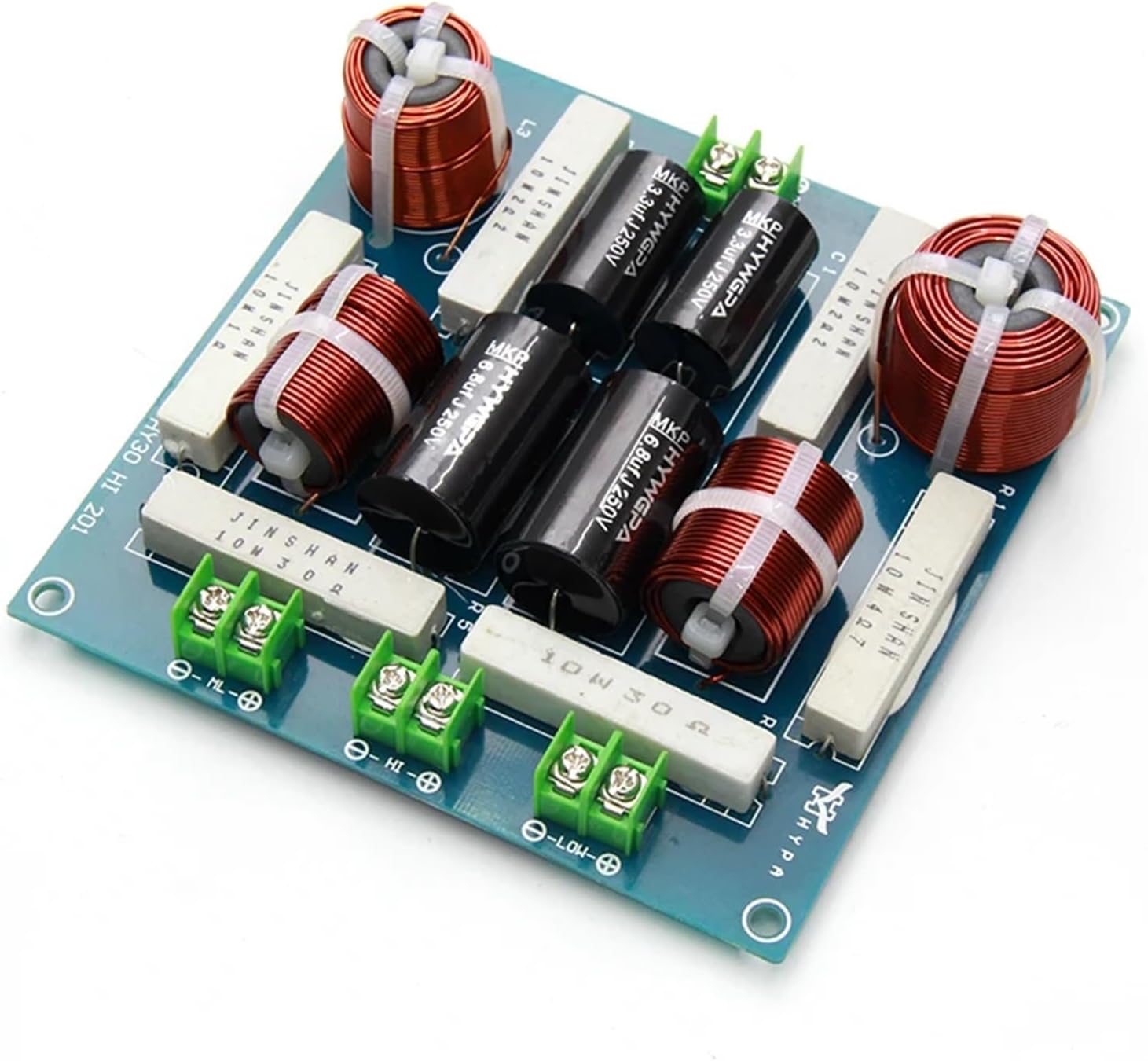 2PCS 3 Way 300W DIY Home Speaker Filter Circuit Frequency Divider Home Theater HiFi Stereo Audio Crossover Filters