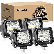 Nilight 2pc 4inch Triple Fila Luces 60w Flood Spot Combo ... | Cuotas