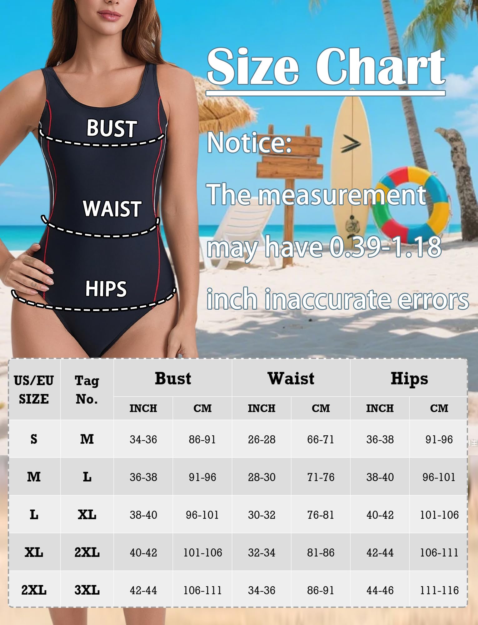 Femme Maillot de Bain 1 Pièce Push UP Monokini Sports Nautiques S-2XL