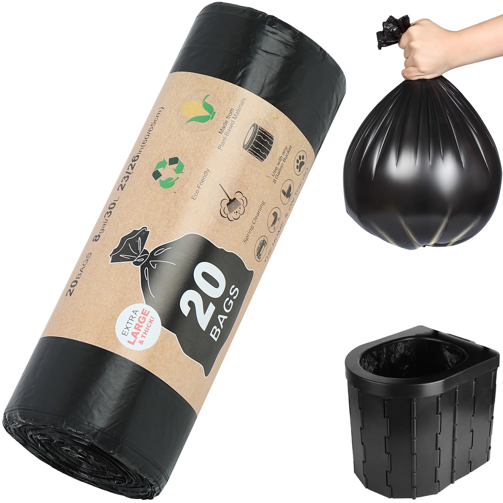 toilettenbeutel camping YADOBIG 20 Stück Toilettenbeutel, Beutel für Campingtoiletten, Wasserdichte Trenntoilette Zubehör, für Mobile Toiletten, Wandern, Reisen Sport & Freizeit Options:PLUS Pedal Welche Rahmengrösse für Drössiger notch filter