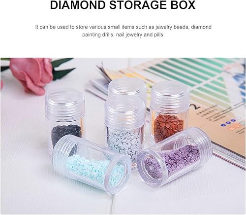 Miniatura 7 de EXCEART Rejillas de diamante para pintura de diamantes, estuche de almacenamiento de accesorios para manualidades, organizador de joyas, cuentas de