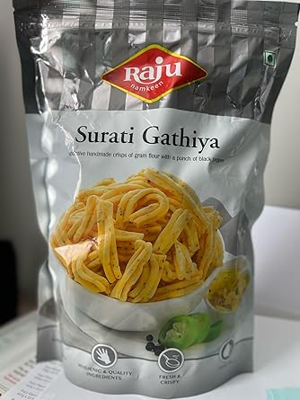 Raju Namkeen Surati Gathiya 400 gms, 14 Ounce Pack of 1