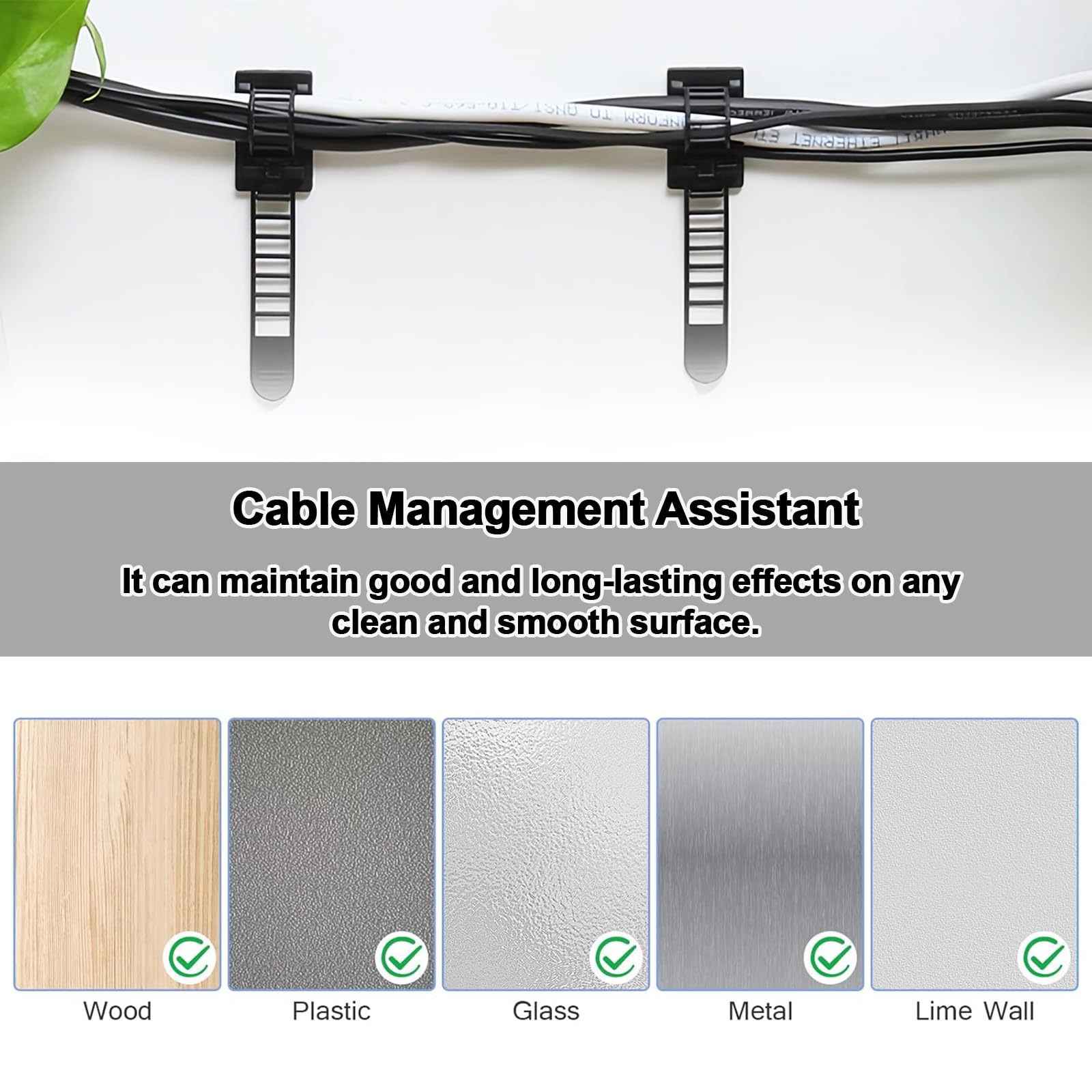 Confezione da 6 clip portacavi magnetiche con base girevole, supporto per cavi con funzione di chiusura magnetica (nero) | Leroy Merlin