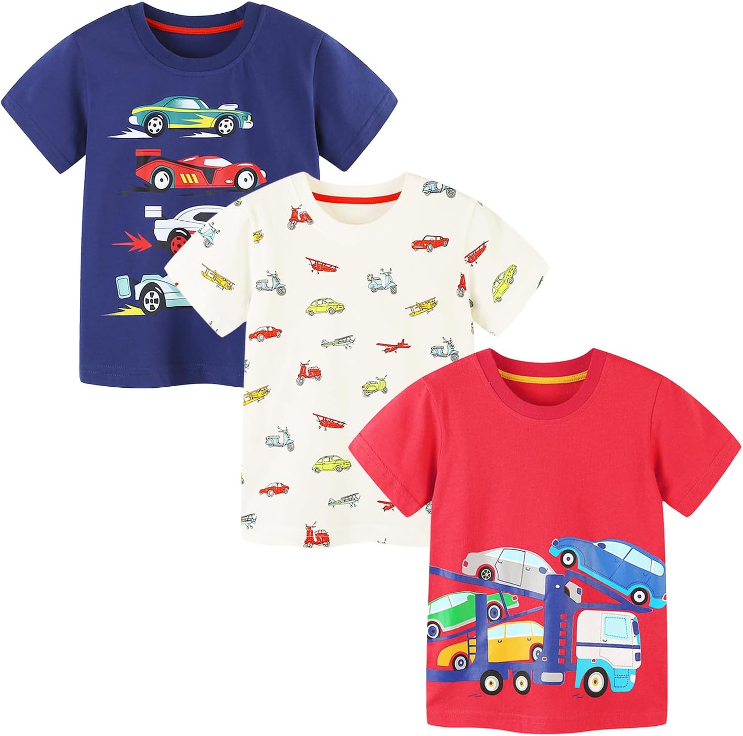 Bumeex Toddler Boy's 3pk Short Sleeve Tshirt