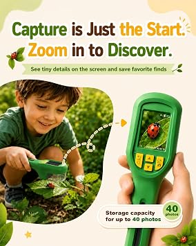 Bug Catcher for Kids with Camera & Auto-Focus