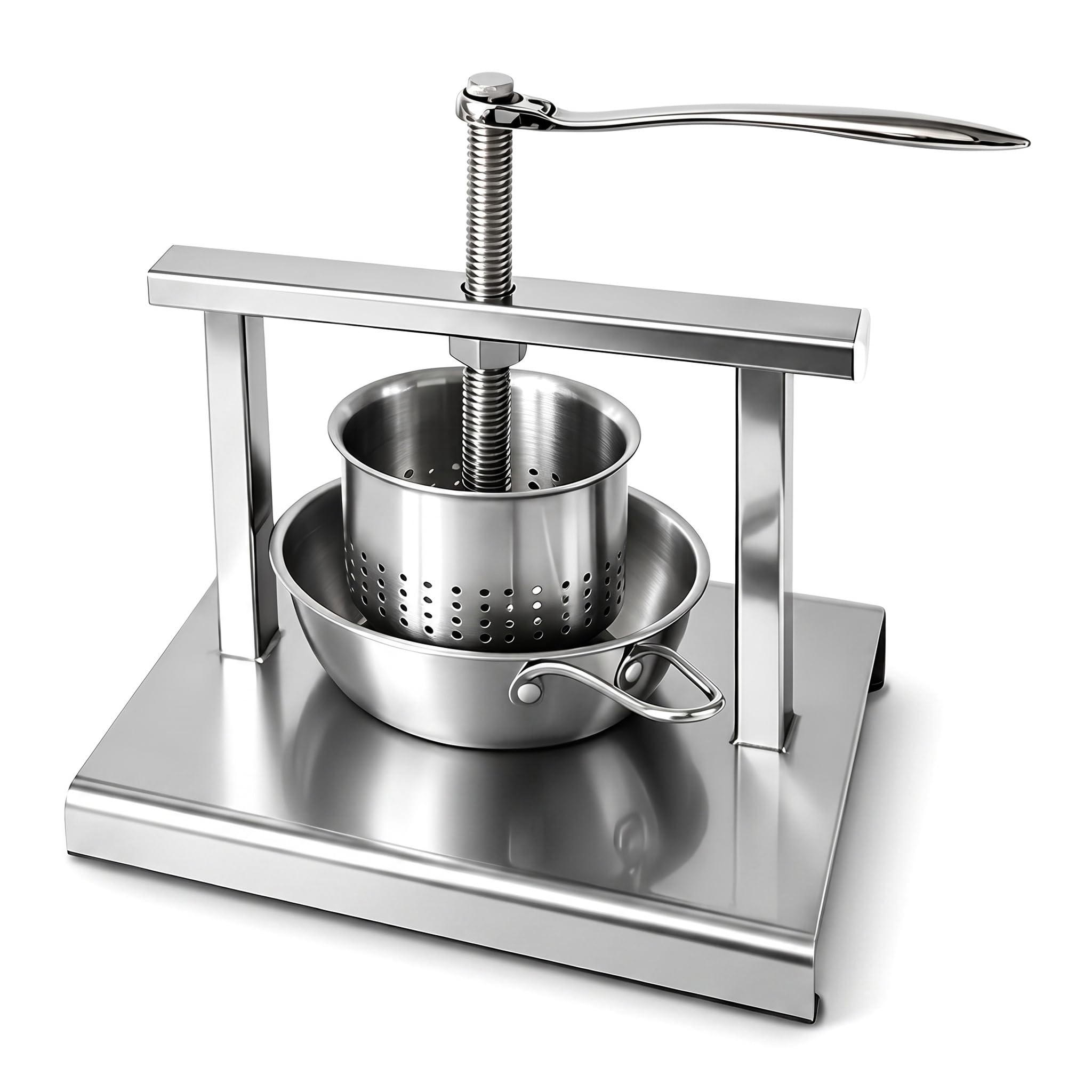 Exprimidor Manual De Acero Inoxidable, Extractor De Jugo De Jengibre Doméstico con Colador Perforado, Máquina De Prensado De Frutas Y Verduras De Alta Resistencia para Jengibre, Granada