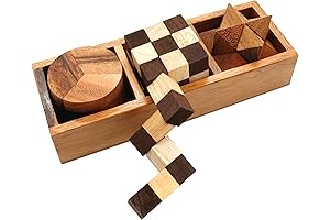 BSIRI 3 Puzzles in a Box: Perfect Unisex Gift Idea Under 20 Dollars