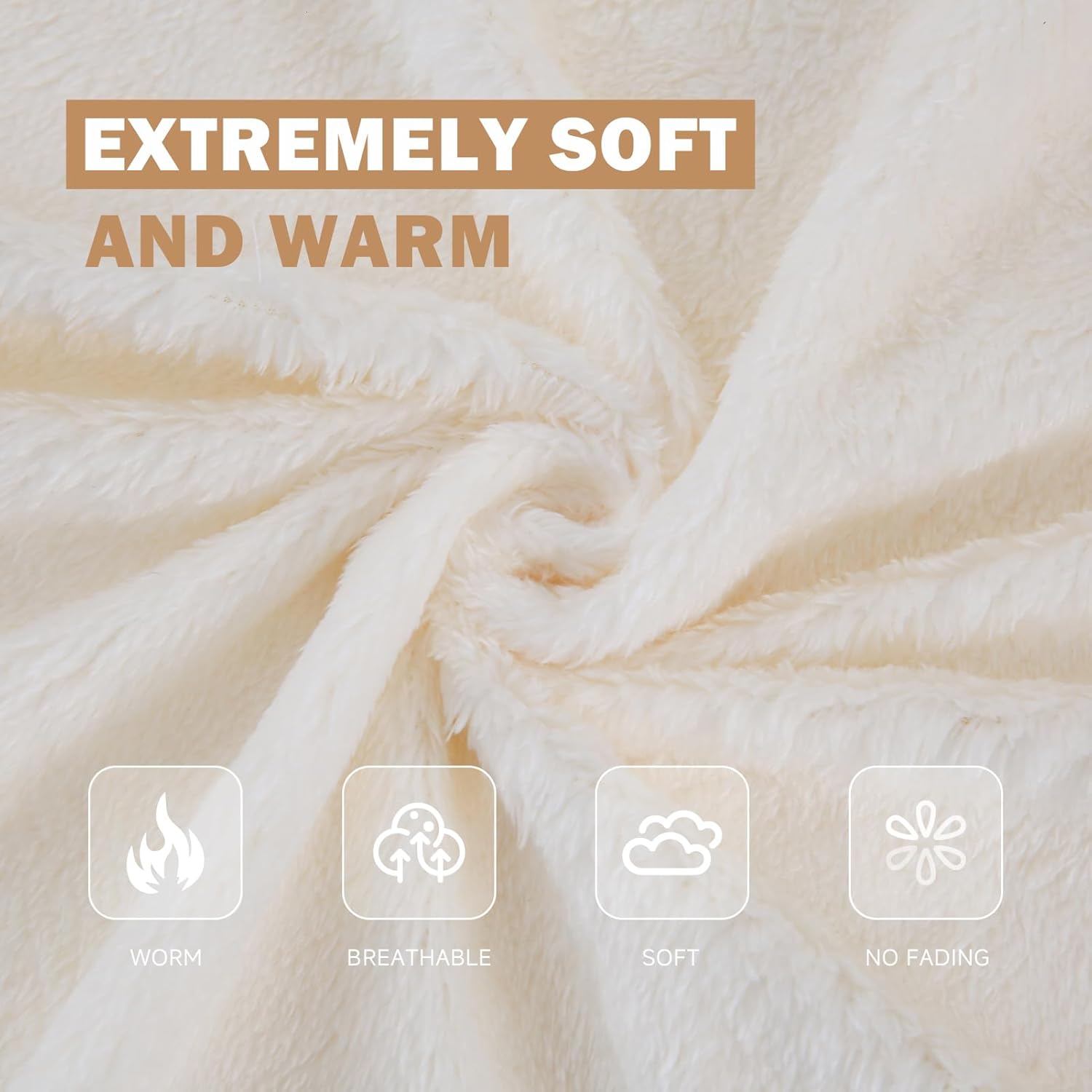 DOWNCOOL Large Body Pillow Insert with Faux Fur Cover - Fluffy Long Bed Pillow for Sleeping - Breathable Full Body Pillow for Adults - 20x54 inch (White, with Cover)