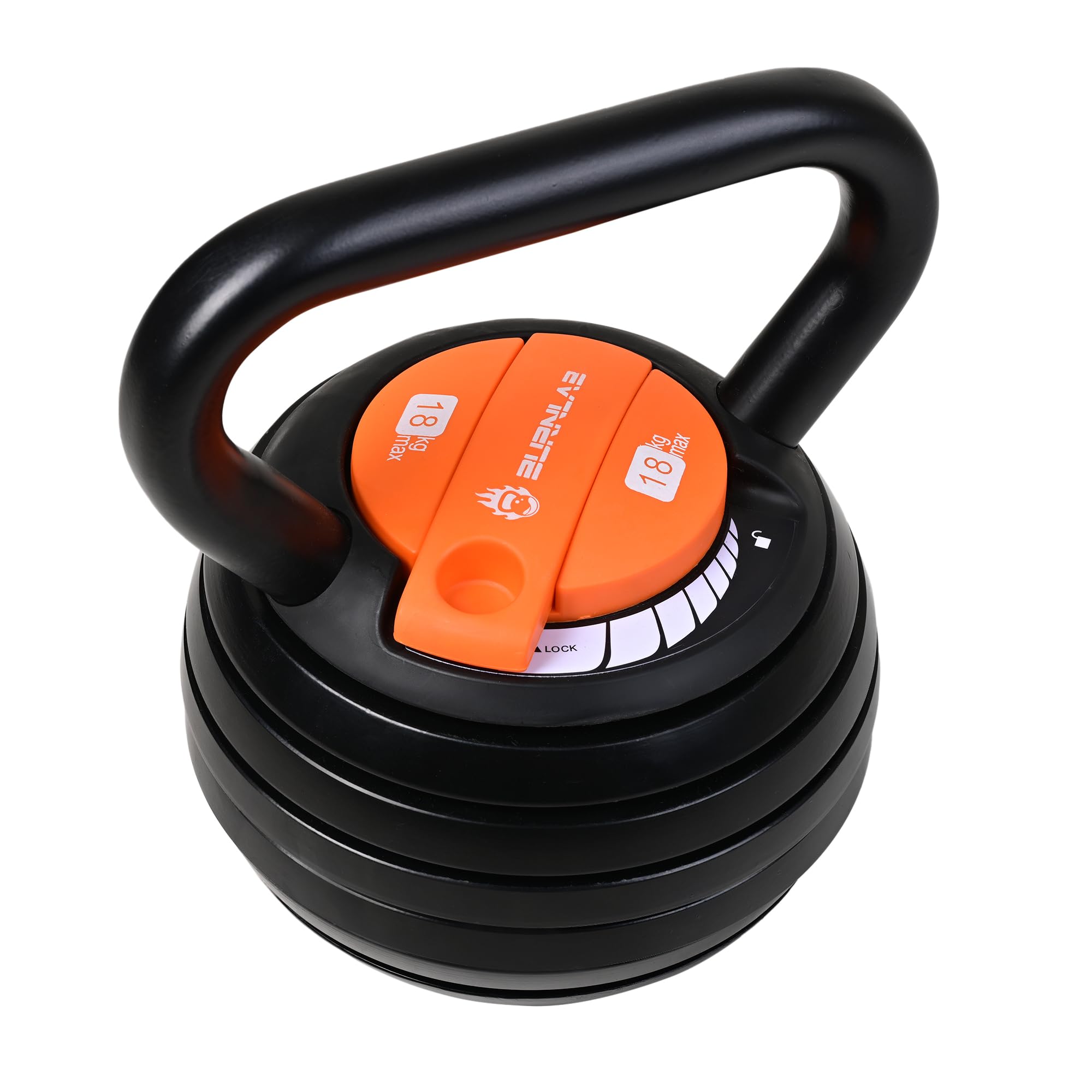 Burnlab Adjustable Kettlebell with 7 Weight Levels from 10-40 lbs. Perfect for Abs, Arms, Legs,(7 in 1 Adjustable, 18 Kg)