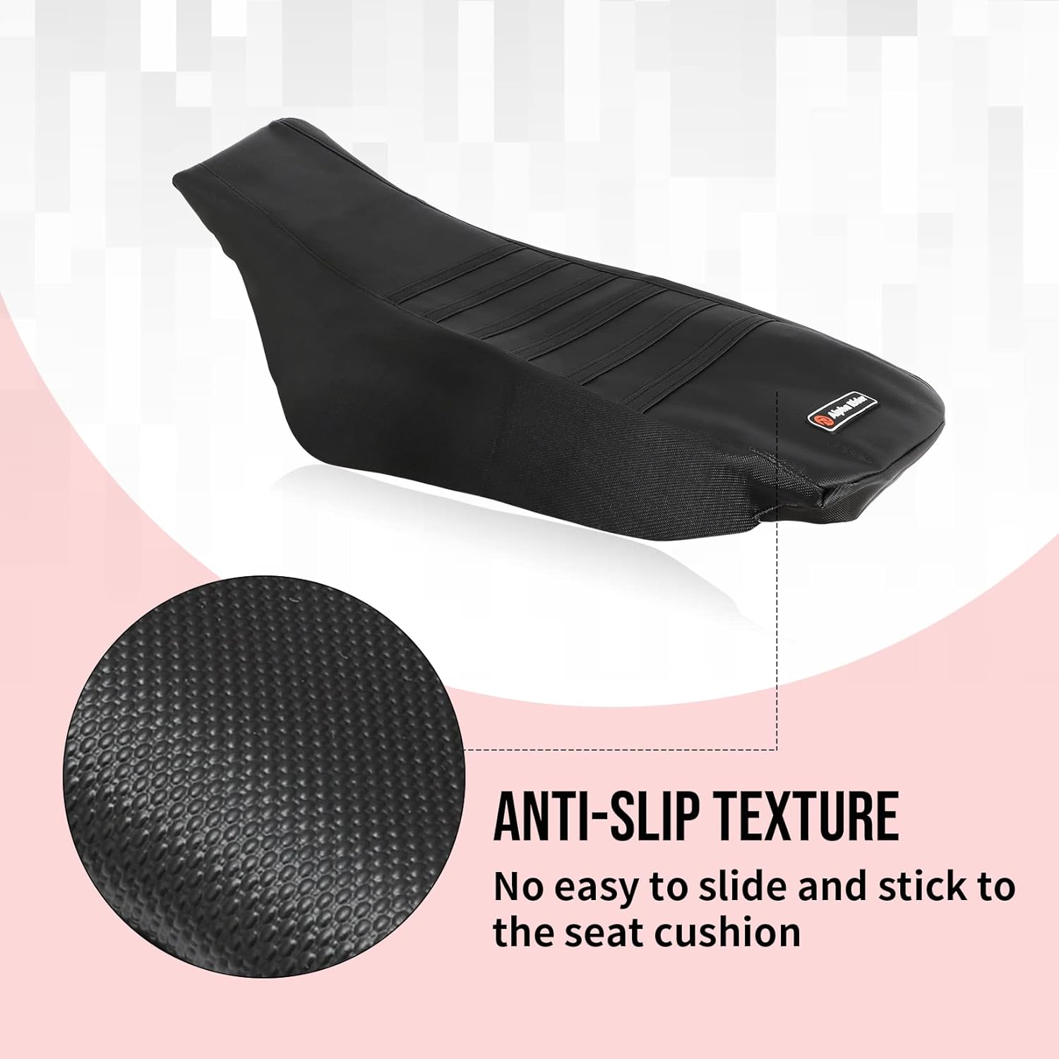 Grip Seat Cover Fit for Honda TRX 400EX / TRX 400EX Seat 1999-2007 Gripper Soft Seat Cover #203 (All Black)