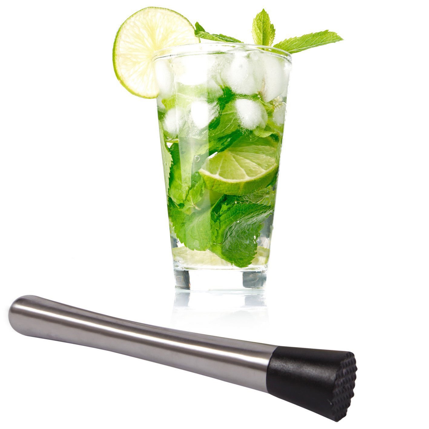 Buy Stainless Steel Cocktail Muddler Mixing Bar Spoon Masher Stirrer