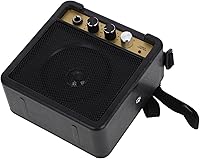 Vista 1 de Mini amplificador de guitarra eléctrica, amplificador de bajo pequeño, altavoz portátil para práctica y rendimiento con adaptador de cable de audio