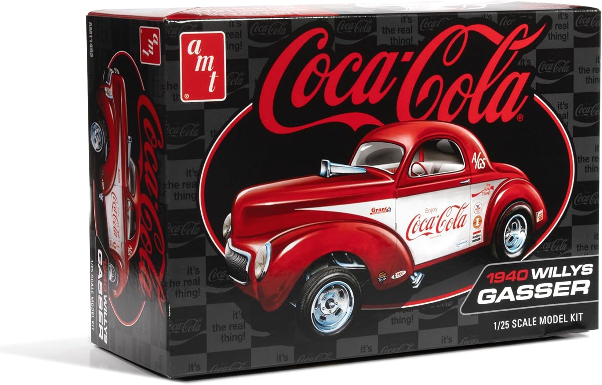 AMT 1940 Willys Coupe (Equipo de carreras de Coca-Cola) Kit de modelo a escala 1:25
