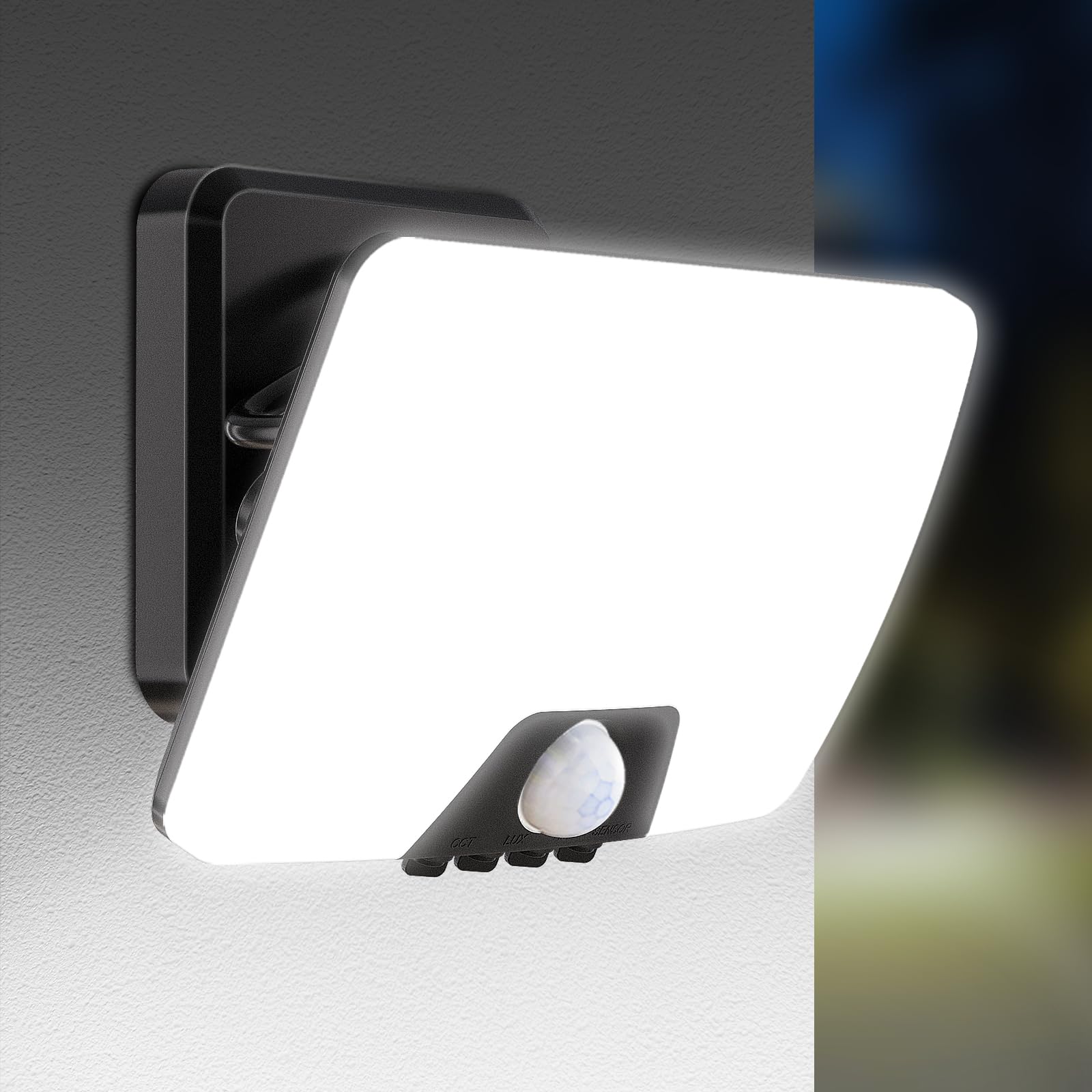 vighep Security Lights Outdoor Motion Sensor, 24W Outside Flood Lights with 3 Mode