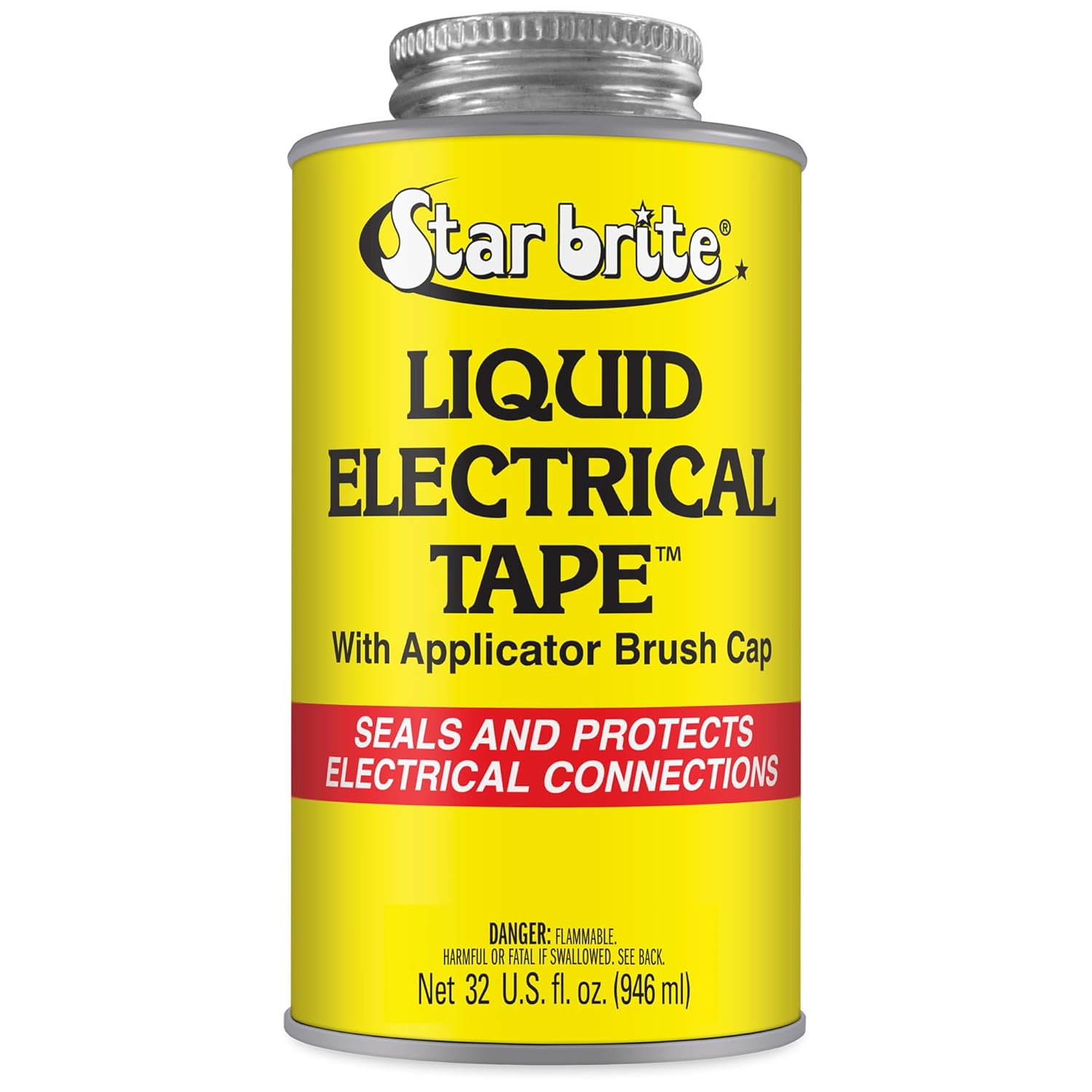 STAR BRITE Liquid Electrical Tape - Superior Adhesion and Flexible Protection for Frayed Cables, Terminals, and Electric Splices