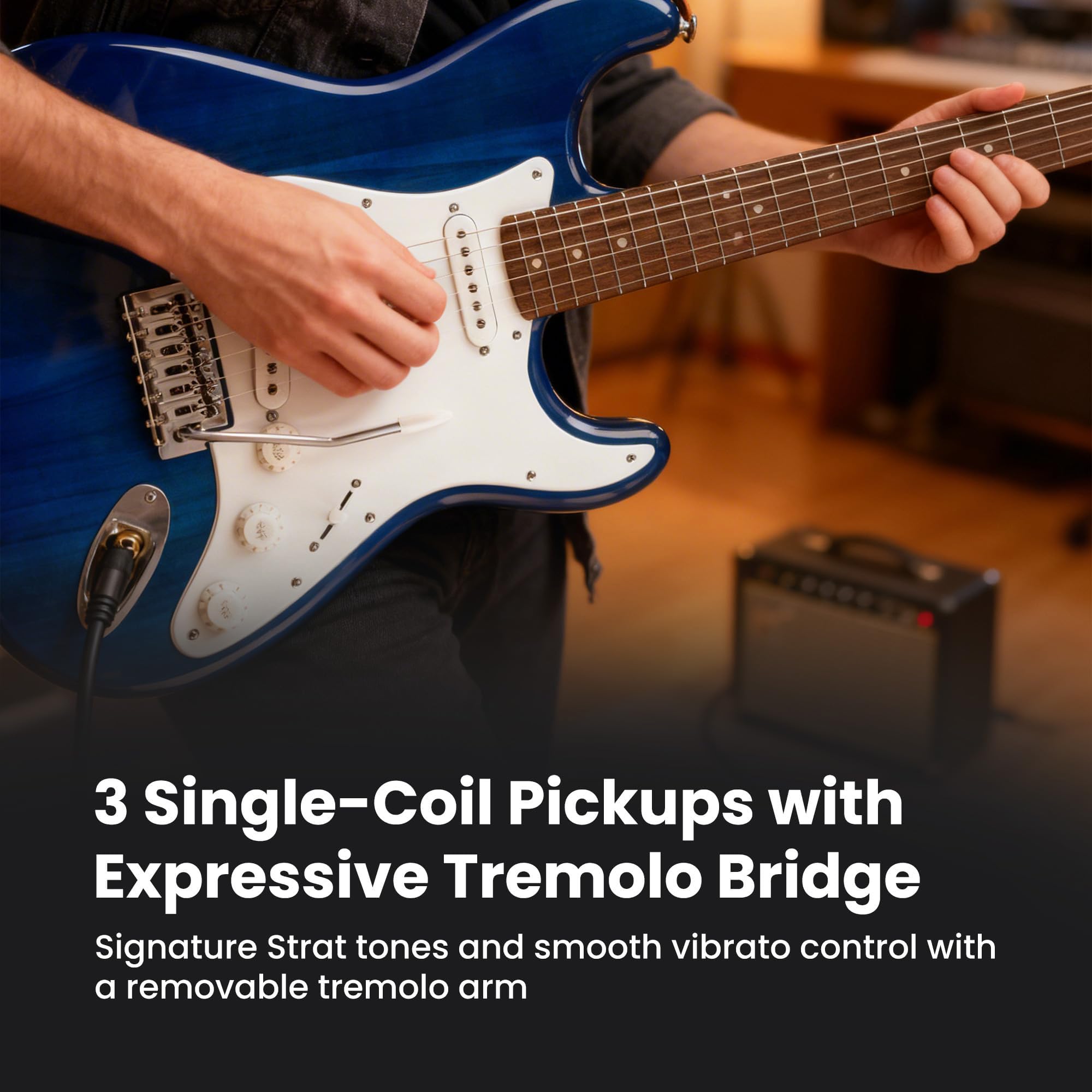 Amazon.com: Fender Squier Sonic Stratocaster Pack - Sapphire Blue