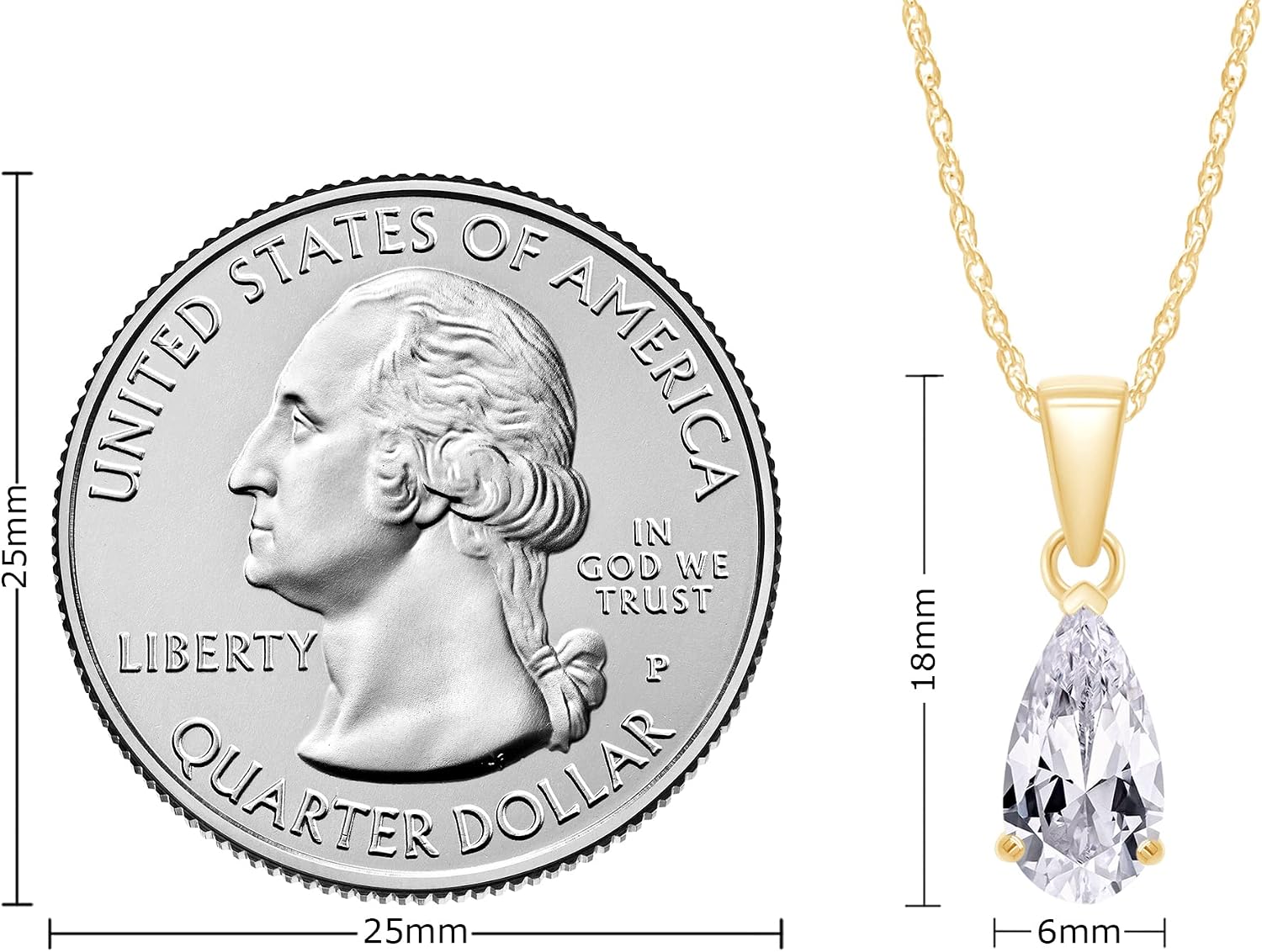 SAVEARTH DIAMONDS Moissanite Pendant Necklace for Women, 1CT Pear D Color Ideal Cut 925 Sterling Silver Solitaire Diamond Necklace
