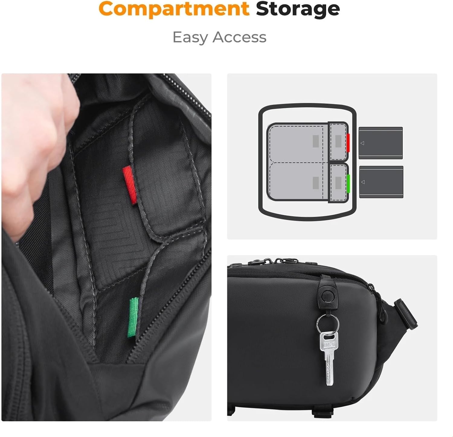 Compatible for Canon Sony 4L Camera Sling Bag Lightweight Travel Photography Shoulder Bag Camera Case with Tripod Holder