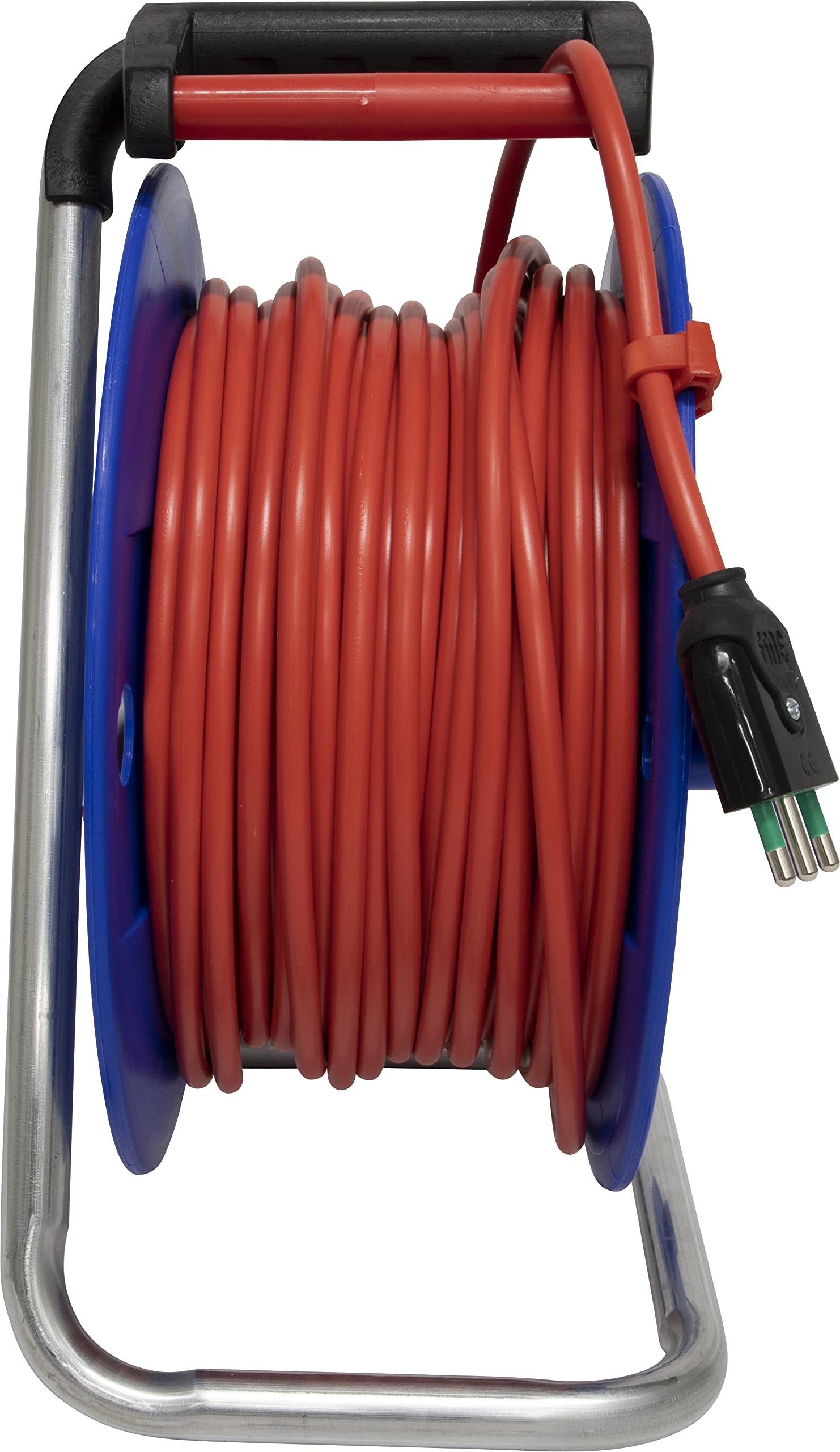Brennenstuhl Garant Enrouleur de câble avec prises multiples Rallonge d'extérieur avec câble électrique et fiche Schuko et italienne