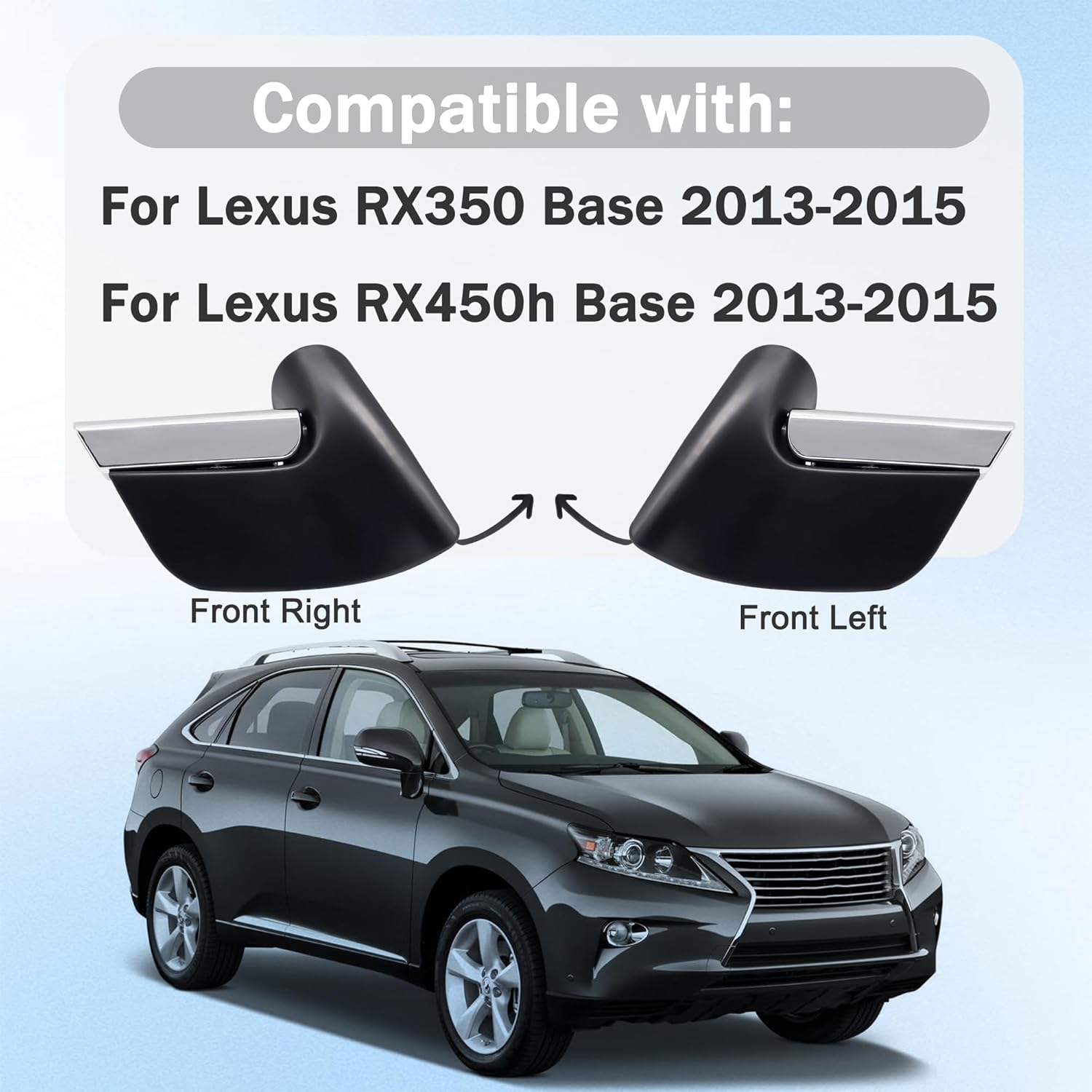 Left & Right Front Bumper Trim and Lower Towing Fits For Lexus RX350 / RX450H 2013 2014 2015 Replace 531250E050 531260E050 521270E921 521280E921