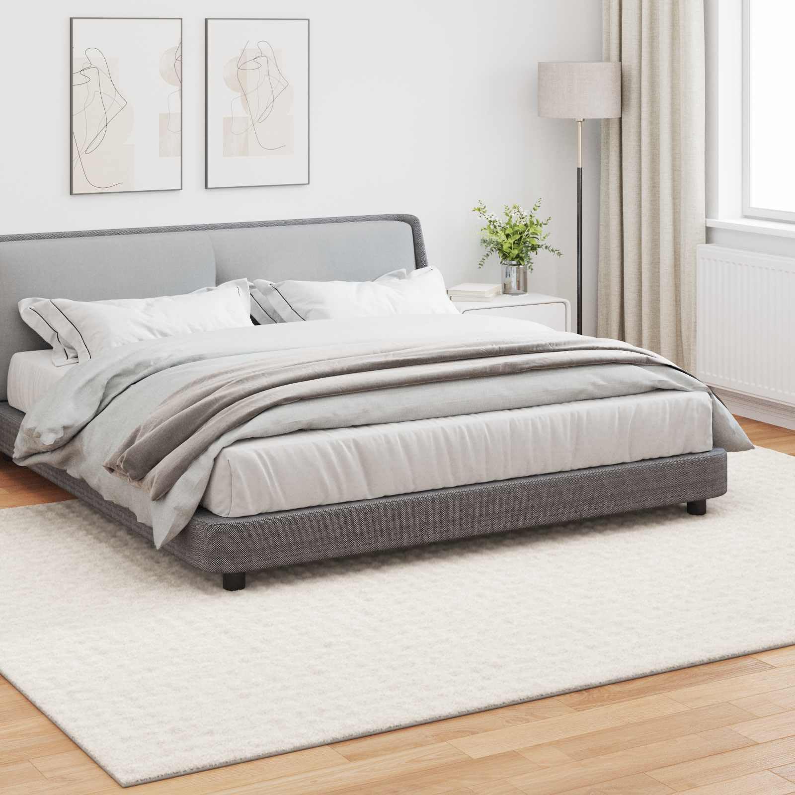 Tappeto Sirolo, 340 x 240 cm, in poliestere con pelo medio, fondo antiscivolo, per soggiorno, camera da letto, sala da pranzo e terrazza coperta, facile da pulire