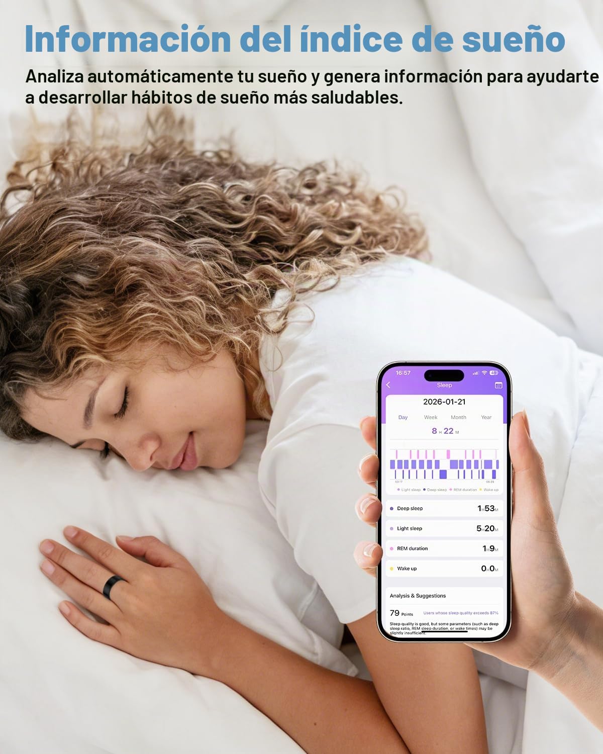 Benio Anillo inteligente Gen4, actualizado en 2026, anillo de salud inteligente para mujeres y hombres, rastreador de fitness con frecuencia cardíaca, oxígeno en sangre, monitoreo del sueño, conteo de