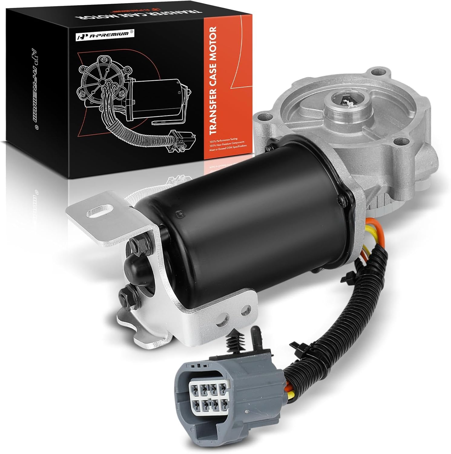 A-Premium Transfer Case Shift Motor Compatible with Ford F-250 Super Duty, F-350 Super Duty, 2017-2024, 6.2L 6.7L 7.3L, with 7 Blades Connector