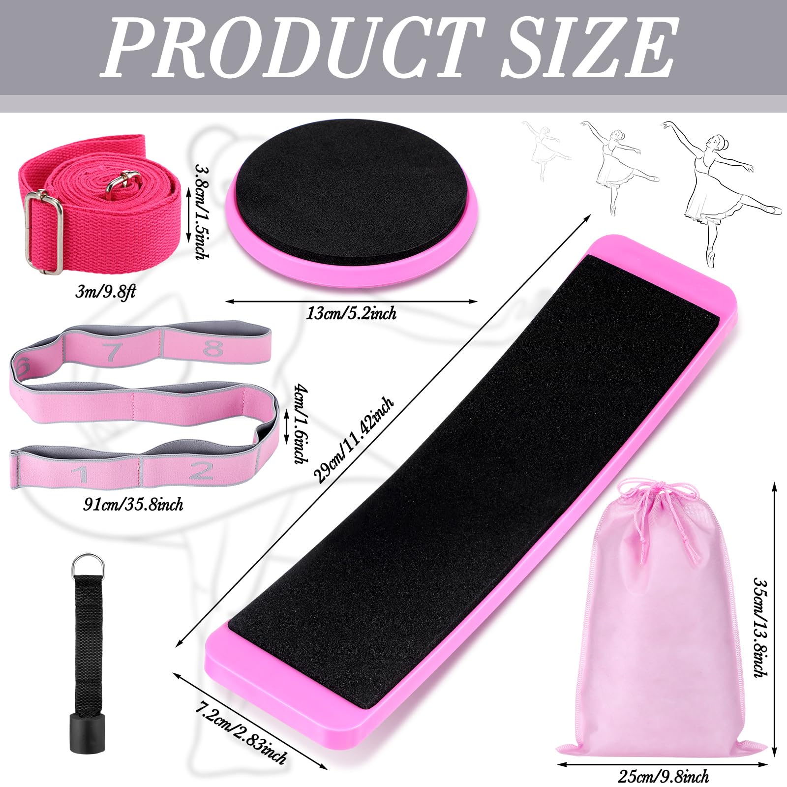 Ice Skating Bag 5-Piece Ballet Turning Board Set - Dance Training ...