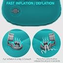 Betus Dreamer Comfort Ultralight Inflatable Air Pillow - Compressible, Compact, Comfortable, Ergonomic Fabric Pillow for Neck and Lumbar Support for Travel Trips, Backpacking and Camping (Turquoise) gallery image