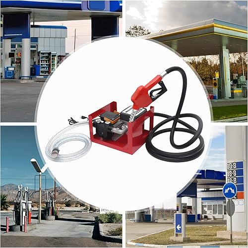 Miniatura 4 de NUEVA bomba eléctrica de transferencia de combustible 110 V 60LMin WBoquilla Meter para aceite combustible diesel