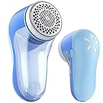 POPCHOSE Fabric Shaver, Lint Remover for Clothes, Electric Lint Shaver with 6-Leaf Blades, Sweater Shavers to Remove Pilling for Clothing, Couch, Furniture, Fuzz, Lint Ball, Bobbles, Blue-Cyan