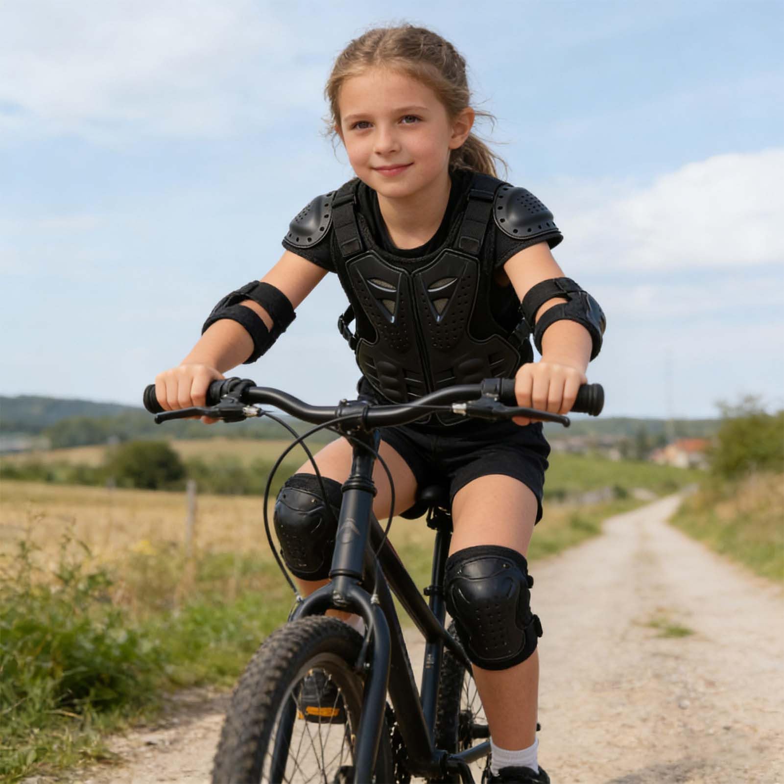 Abbigliamento da Moto per Ragazzi Tuta Traspirante da Ciclismo | Prottore Pettorale per Bambini da Motocross per Allenamento, Moto, Pattinaggio, Sci, Bici, Attività Outdoor