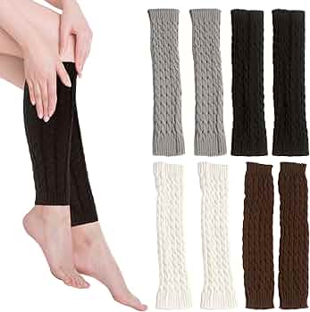 4 Paia Scaldamuscoli Donna Invernali - Maglia Vintage, Colorati, Per Gambe Calde E Stile - Foto 5