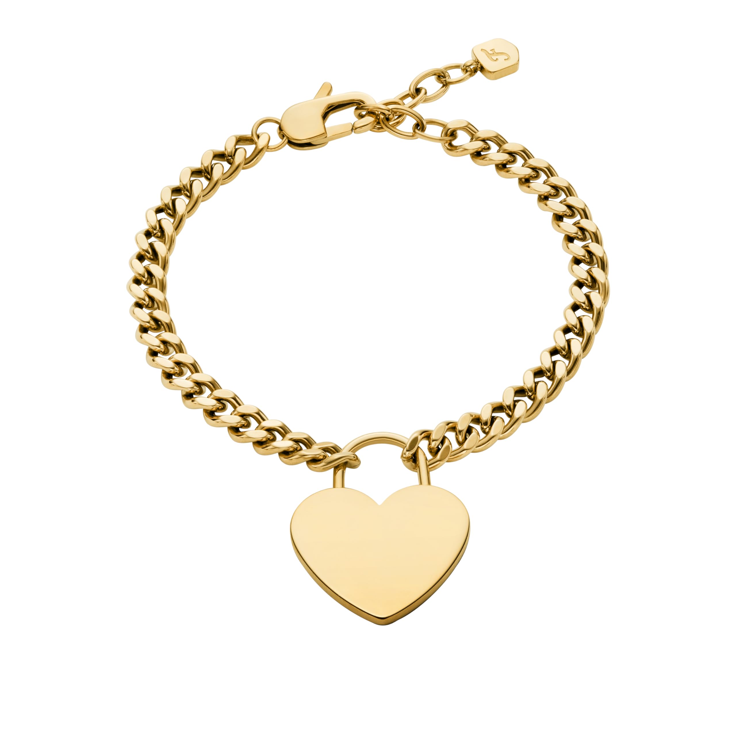 Fossil Women's Heritage D Link Stainless Steel Chain Bracelet