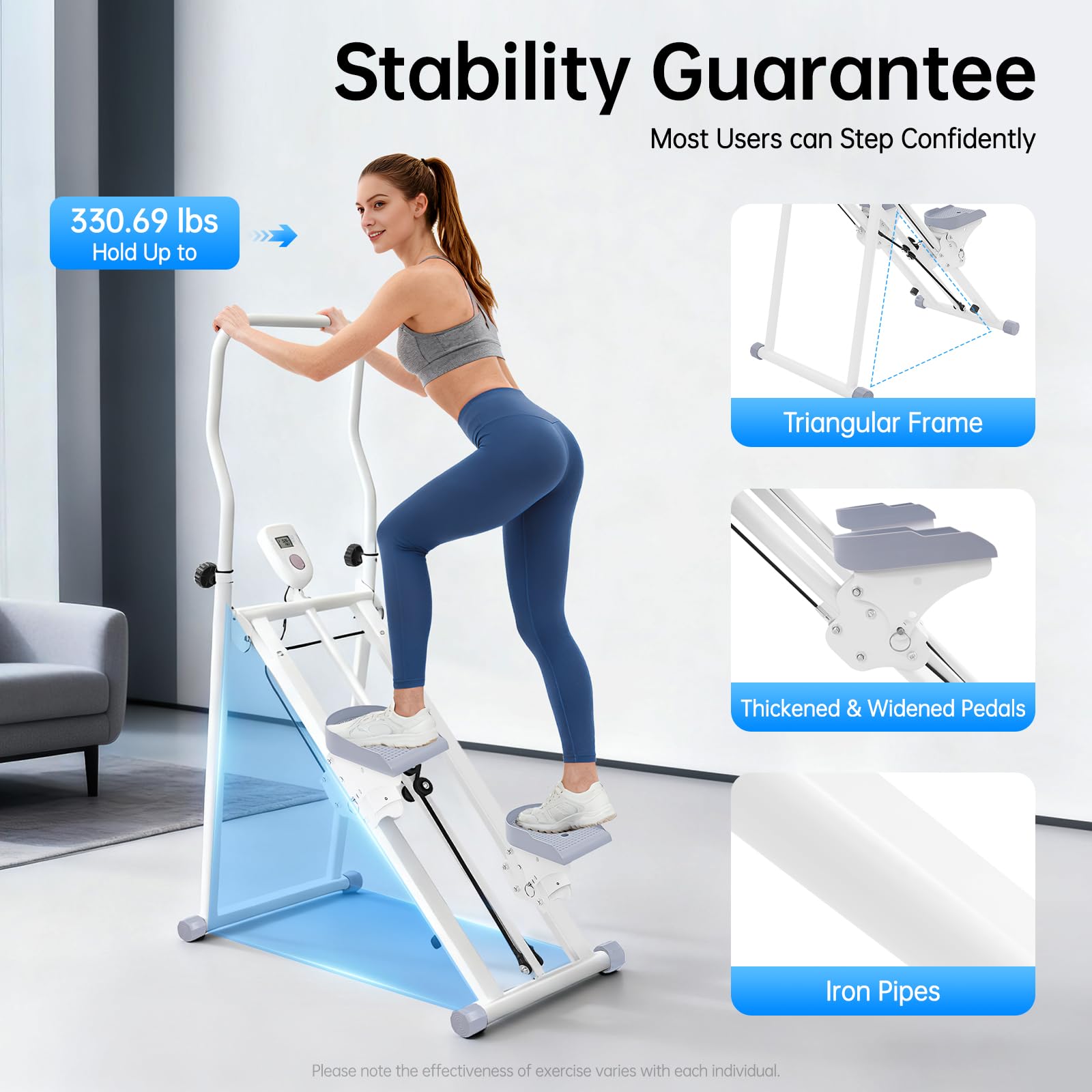 Nueva máquina de escalar para ejercicios de gimnasio en casa, máquina de escalar vertical para entrenamiento de cuerpo completo, plegable con bandas de resistencia, entrenamiento cardiovascular suave