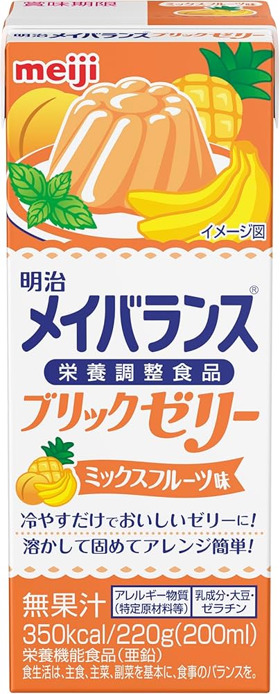 Amazon.co.jp: メイバランス ブリックゼリー ミックスフルーツ味 220g