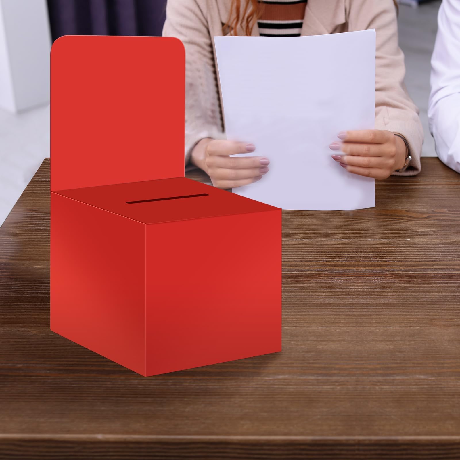 Red Raffle Box Photo Snapklik.com : Zzhxkjhky 6 Pack Raffle Boxes Ballot Box Suggestion Box