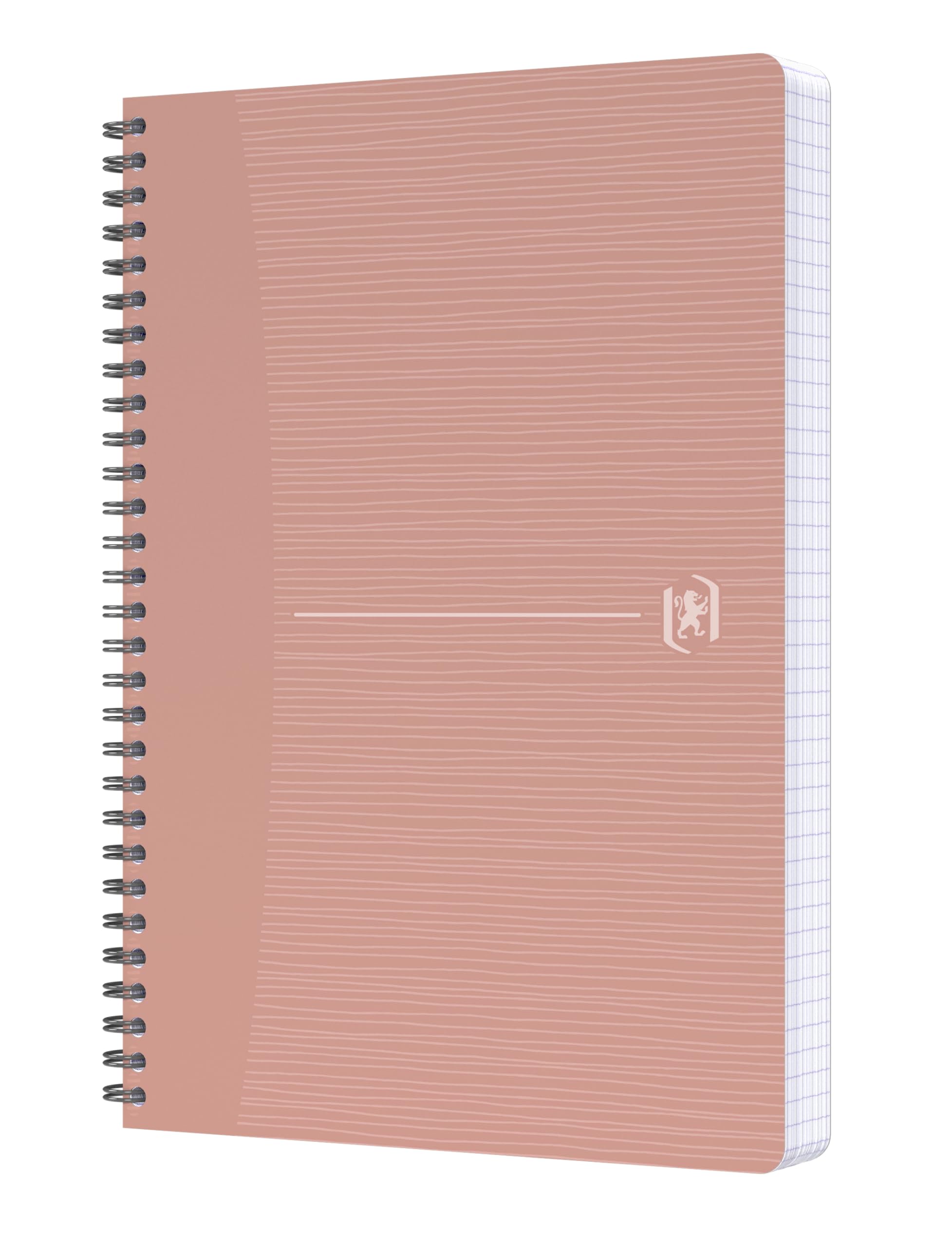 Oxford Spiral-Notizbuch A5 kariert, 180 Seiten, My Rec’Up, aus recycelten Papp-Bechern, 5 aus 6 Farben, 5 Stück